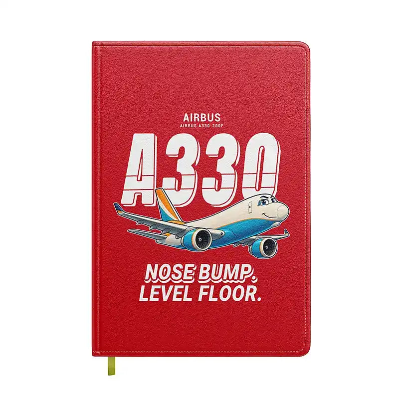 Airbus A330-200F - Cartoon - Notebook - Red