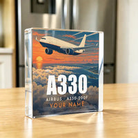Thumbnail for Airbus A330-200F - Crystal Ornament - 3D + Name - Kitchen