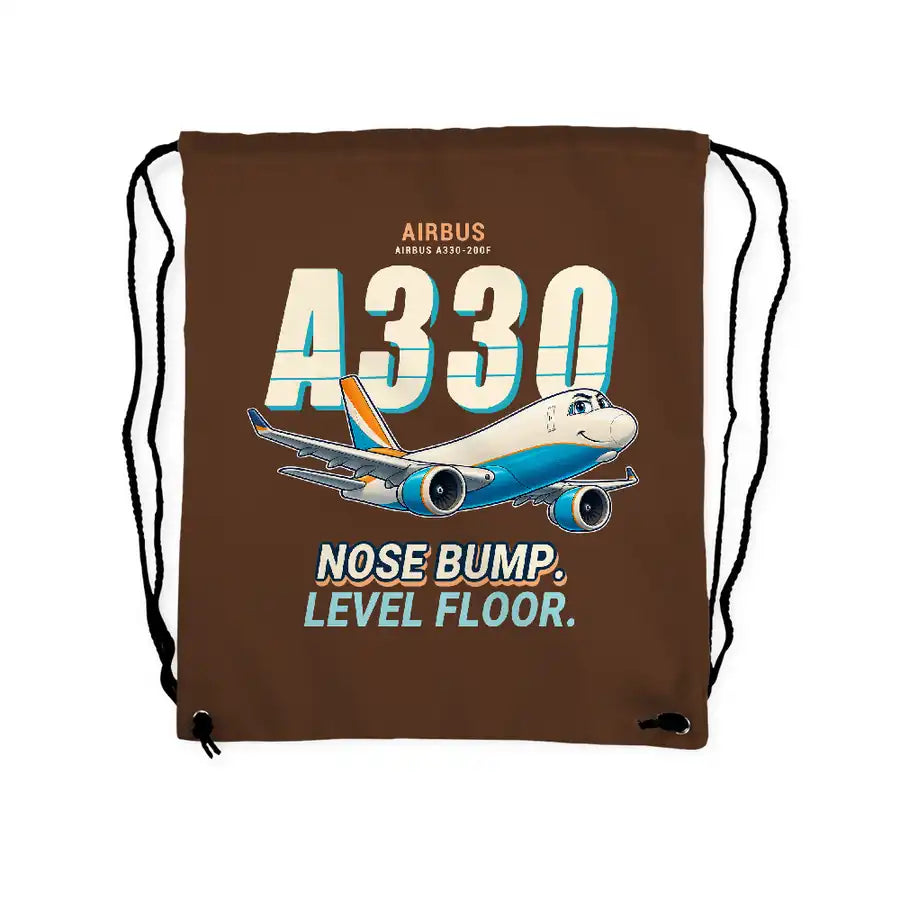 Airbus A330-200F - Drawstring Bag - Cartoon - Brown