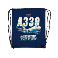 Thumbnail for Airbus A330-200F - Drawstring Bag - Cartoon - Dark Blue
