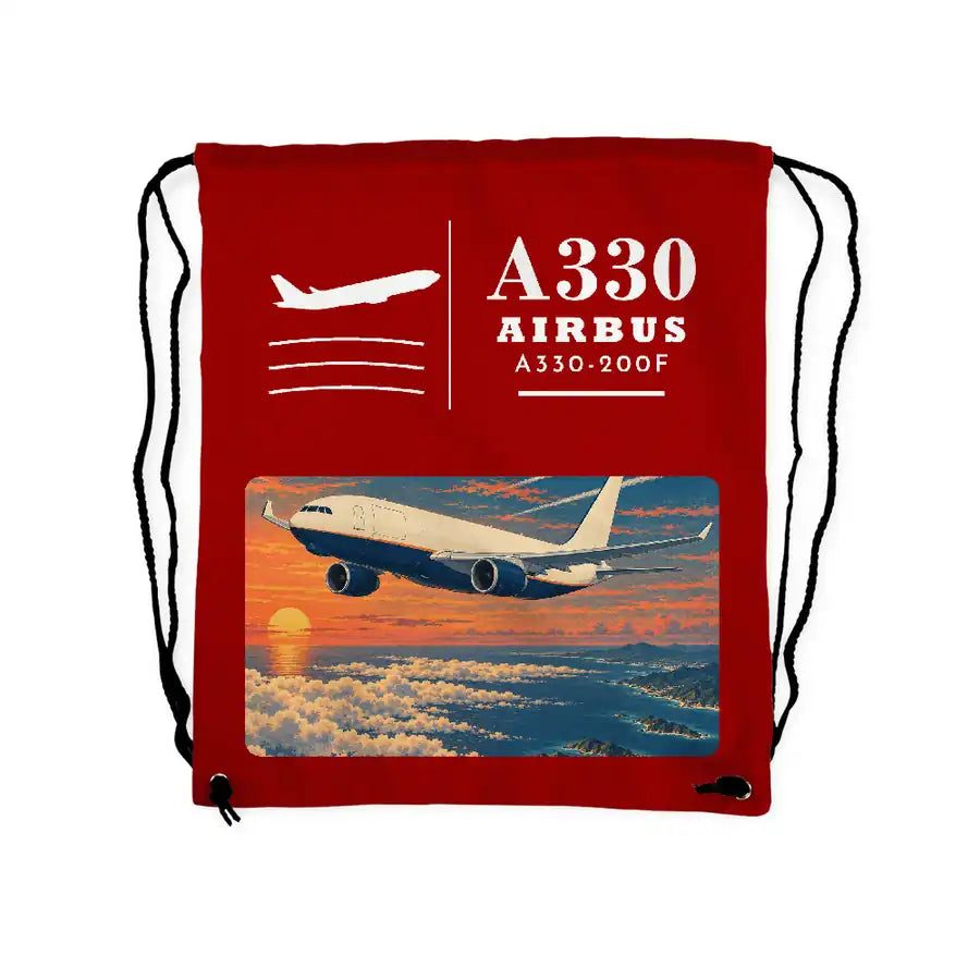 Airbus A330-200F - Drawstring Bag - Classic - Red
