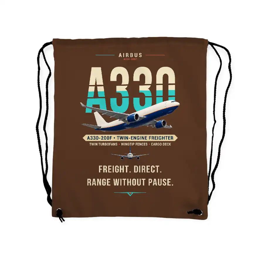 Airbus A330-200F - Drawstring Bag - Original - Brown