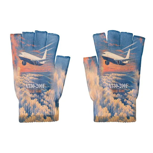 Airbus A330-200F - Gloves - Cut - 3D + Name - Full Print