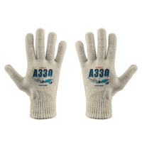 Thumbnail for Airbus A330-200F - Gloves - Full - Cartoon + Name - Beige