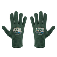 Thumbnail for Airbus A330-200F - Gloves - Full - Cartoon + Name - Dark Green