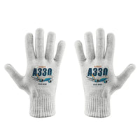 Thumbnail for Airbus A330-200F - Gloves - Full - Cartoon + Name - White