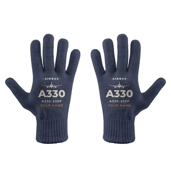 Airbus A330-200F - Gloves - Full - Heritage + Name - Navy Blue