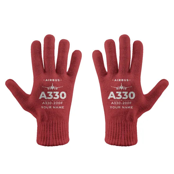 Airbus A330-200F - Gloves - Full - Heritage + Name - Red