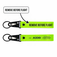 Thumbnail for Airbus A330-200F Hawk-Shaped Key Chains - Light Green - Heritage - Remove Before Flight