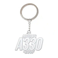 Thumbnail for Airbus A330-200F - Hollow Key Chain - Tag - Silver