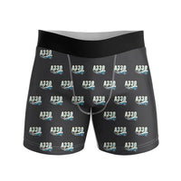 Thumbnail for Airbus A330-200F - Men Boxers - Cartoon Pattern - Black