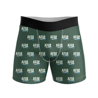Thumbnail for Airbus A330-200F - Men Boxers - Cartoon Pattern - Dark Green