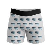 Thumbnail for Airbus A330-200F - Men Boxers - Cartoon Pattern - Light Gray