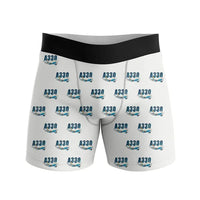 Thumbnail for Airbus A330-200F - Men Boxers - Cartoon Pattern - White