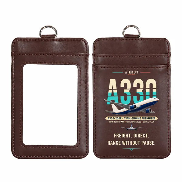 Airbus A330-200F - Original - ID Card Holder - Dark Brown