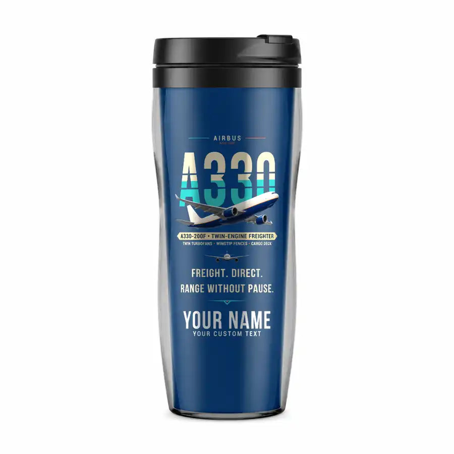 Airbus A330-200F - Original + Name - Plastic (No Holder) - Blue
