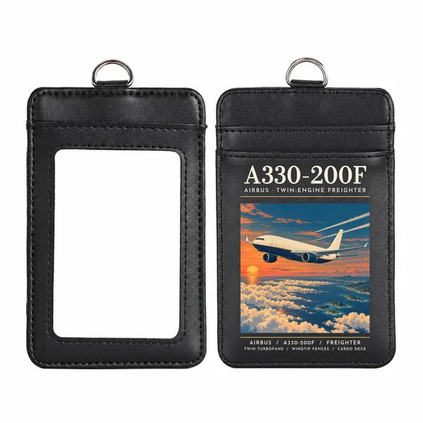 Airbus A330-200F - Poster - ID Card Holder - Black