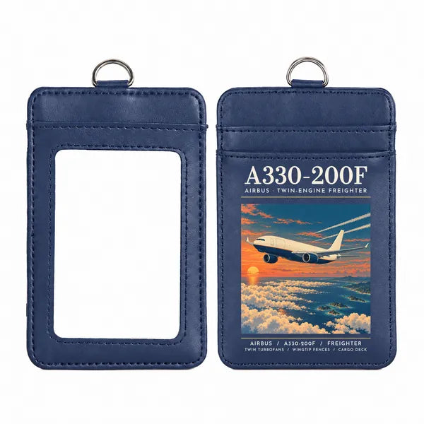 Airbus A330-200F - Poster - ID Card Holder - Navy Blue