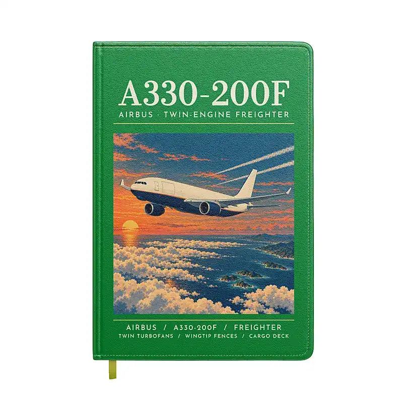 Airbus A330-200F - Poster - Notebook - Green