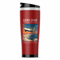 Thumbnail for Airbus A330-200F - Poster - Stainless Steel (No Holder) - Red