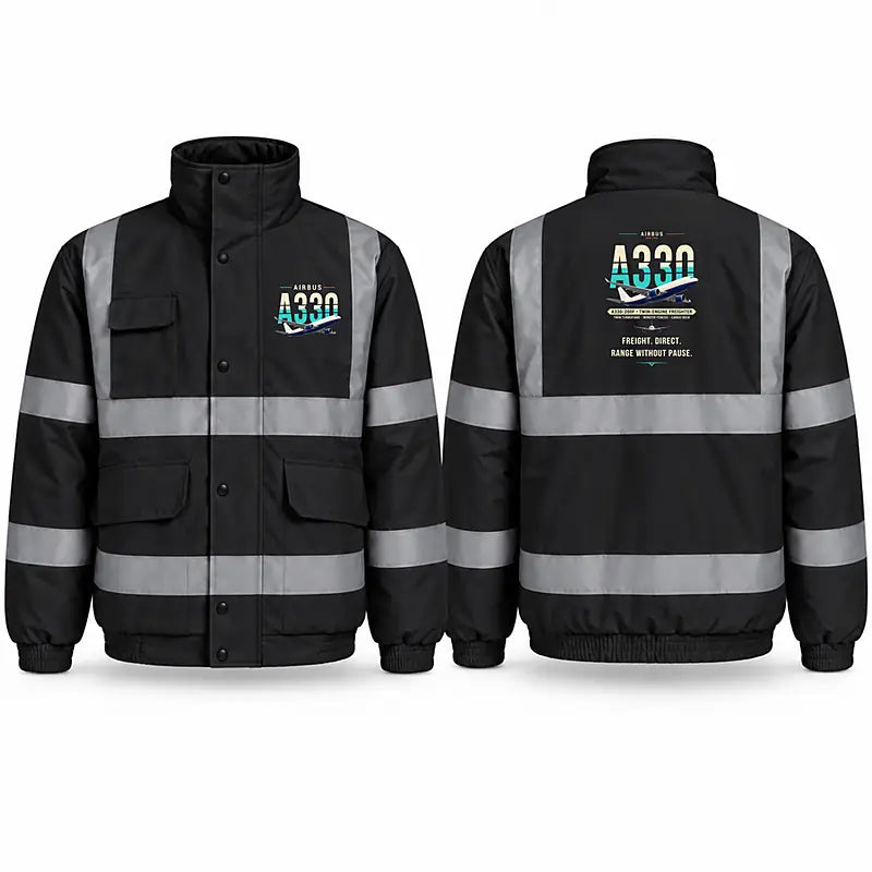 Airbus A330-200F Reflective Winter Jackets - Original - Black