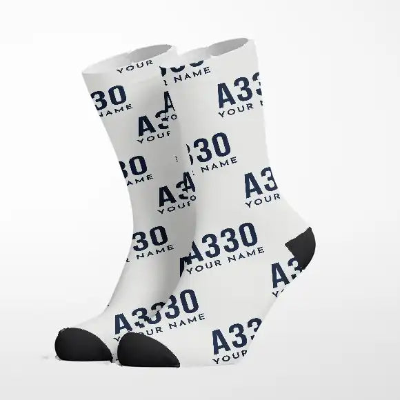 Airbus A330-200F - Socks - White + Name
