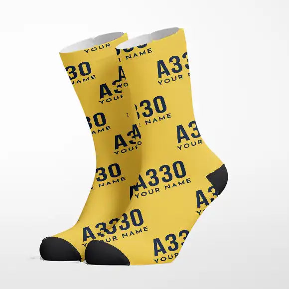 Airbus A330-200F - Socks - Yellow + Name