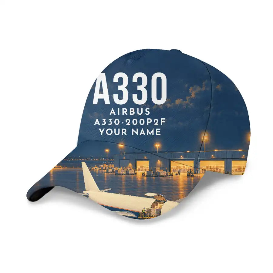 Airbus A330-200P2F 3D All-Over Print Clothing - Cap - 3D + Name