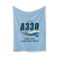 Thumbnail for Airbus A330-200P2F - Cartoon - Blanket - Light Blue