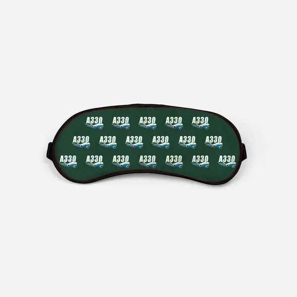 Airbus A330-200P2F - Cartoon Pattern - Sleep Mask - Dark Green