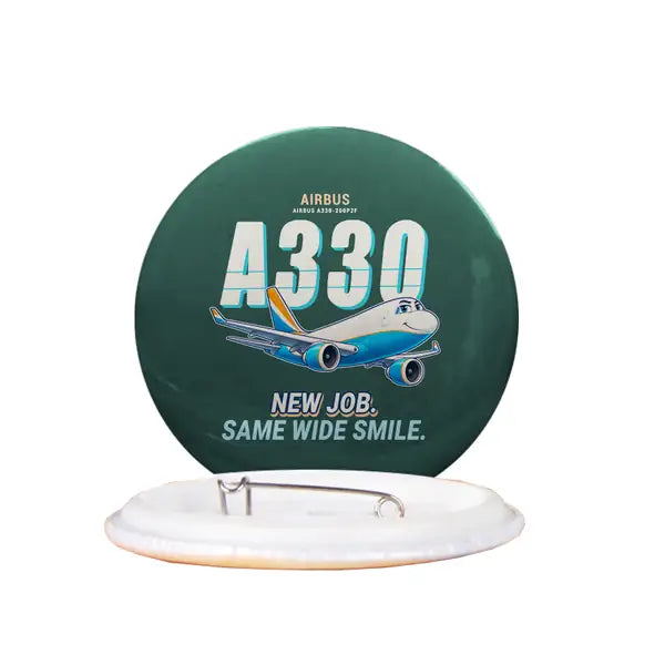 Airbus A330-200P2F - Cartoon - Pin - Dark Green