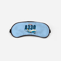 Thumbnail for Airbus A330-200P2F - Cartoon - Sleep Mask - Light Blue
