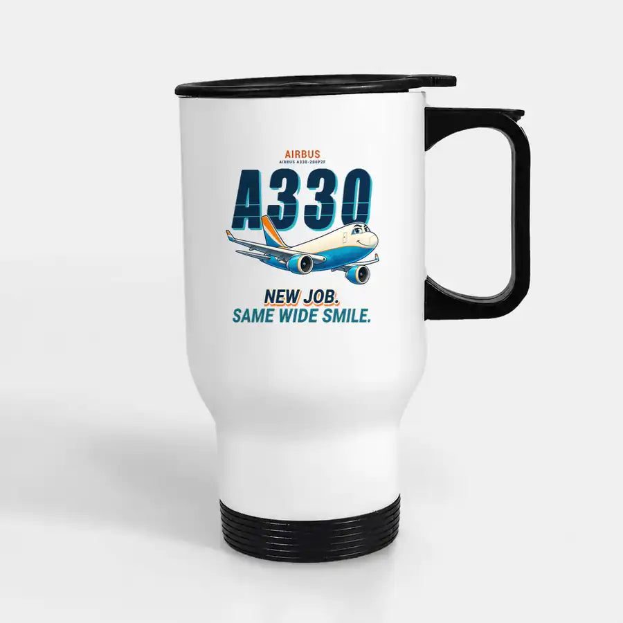 Airbus A330-200P2F - Cartoon - Stainless Steel with Holder - White