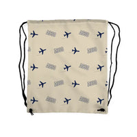 Thumbnail for Airbus A330-200P2F - Drawstring Bag - 3D Pattern - Beige
