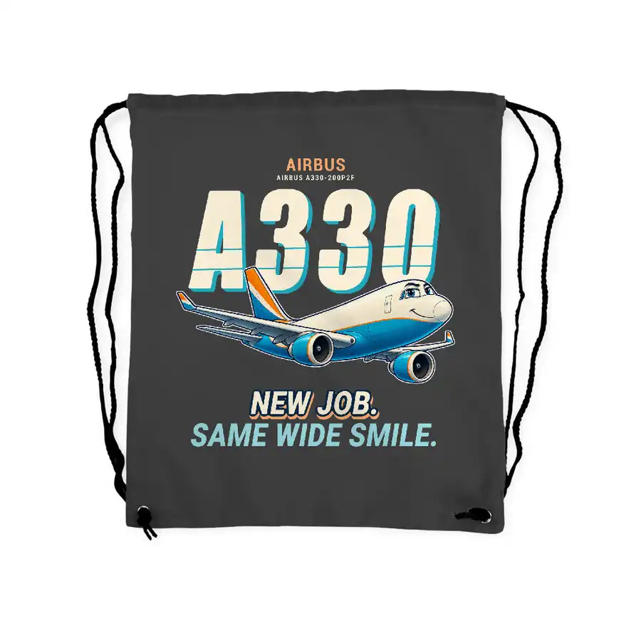 Airbus A330-200P2F - Drawstring Bag - Cartoon - Gray