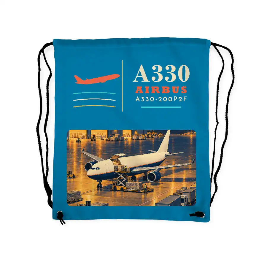 Airbus A330-200P2F - Drawstring Bag - Classic - Light Blue
