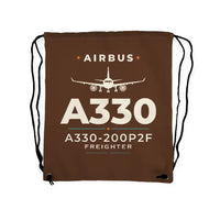 Thumbnail for Airbus A330-200P2F - Drawstring Bag - Heritage - Brown