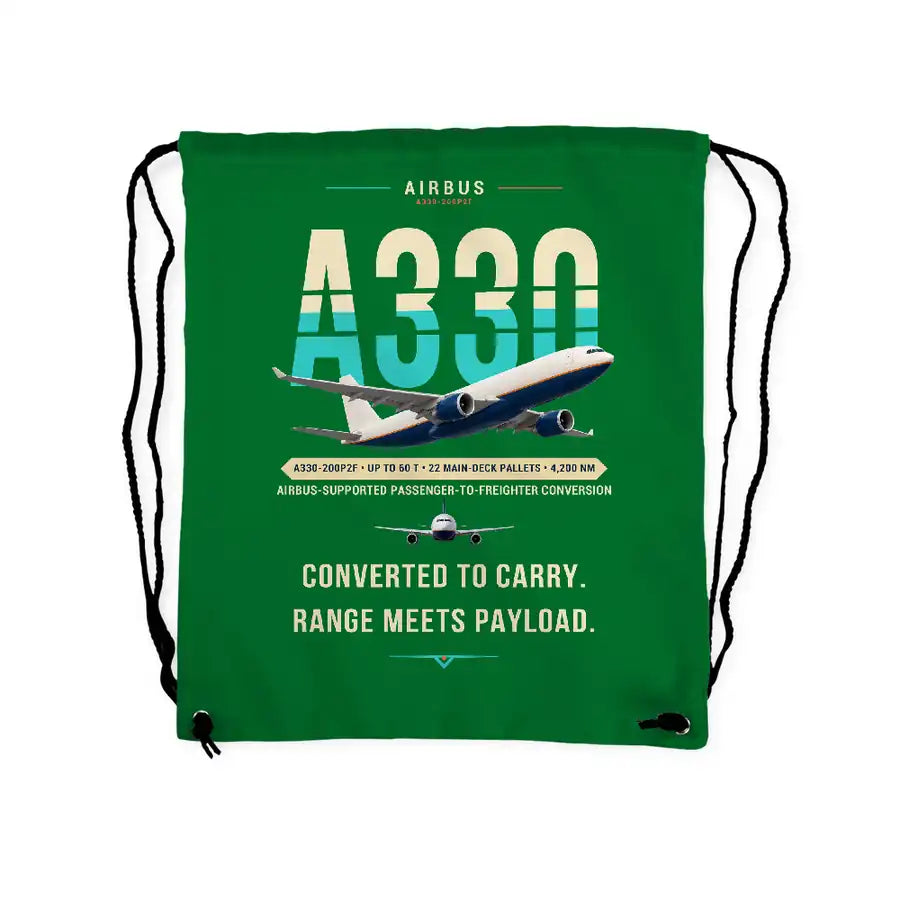 Airbus A330-200P2F - Drawstring Bag - Original - Green