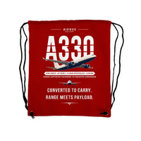 Thumbnail for Airbus A330-200P2F - Drawstring Bag - Original - Red