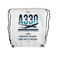 Thumbnail for Airbus A330-200P2F - Drawstring Bag - Original - White