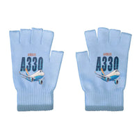 Thumbnail for Airbus A330-200P2F - Gloves - Cut - Cartoon - Light Blue