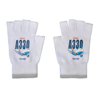 Thumbnail for Airbus A330-200P2F - Gloves - Cut - Cartoon + Name - Light Gray