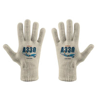 Thumbnail for Airbus A330-200P2F - Gloves - Full - Cartoon + Name - Beige
