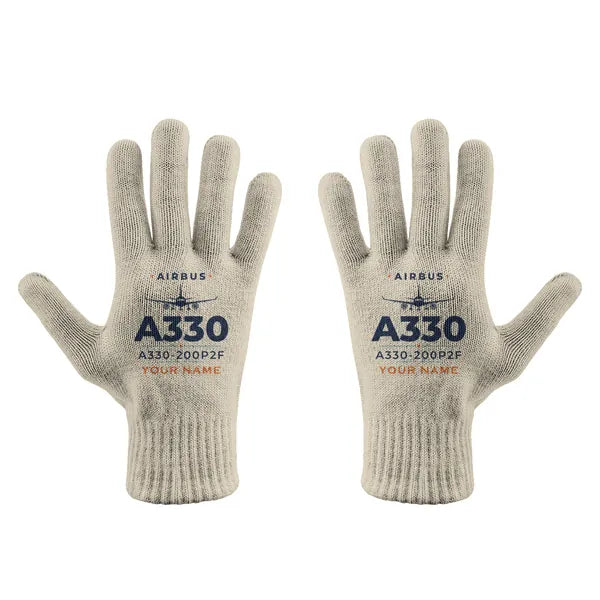 Airbus A330-200P2F - Gloves - Full - Heritage + Name - Beige