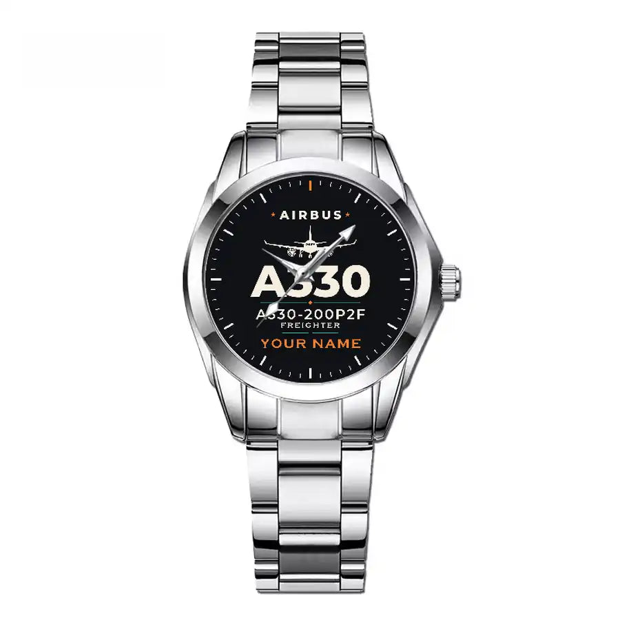 Airbus A330-200P2F - Heritage + Name - Stainless Steel Band - For Children and Women