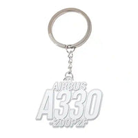 Thumbnail for Airbus A330-200P2F - Hollow Key Chain - Tag - Silver