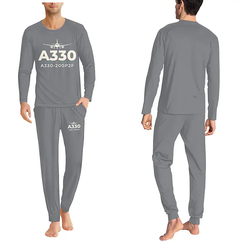 Airbus A330-200P2F - Men Pajamas - Heritage Chest - Gray