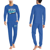 Thumbnail for Airbus A330-200P2F - Men Pajamas - Original Chest - Blue