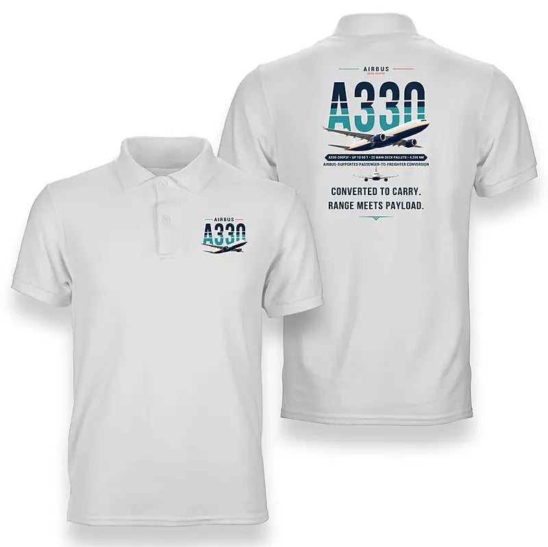 Airbus A330-200P2F - Original - Double-Side Polo - White