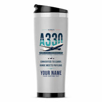 Thumbnail for Airbus A330-200P2F - Original + Name - Stainless Steel (No Holder) - Light Gray